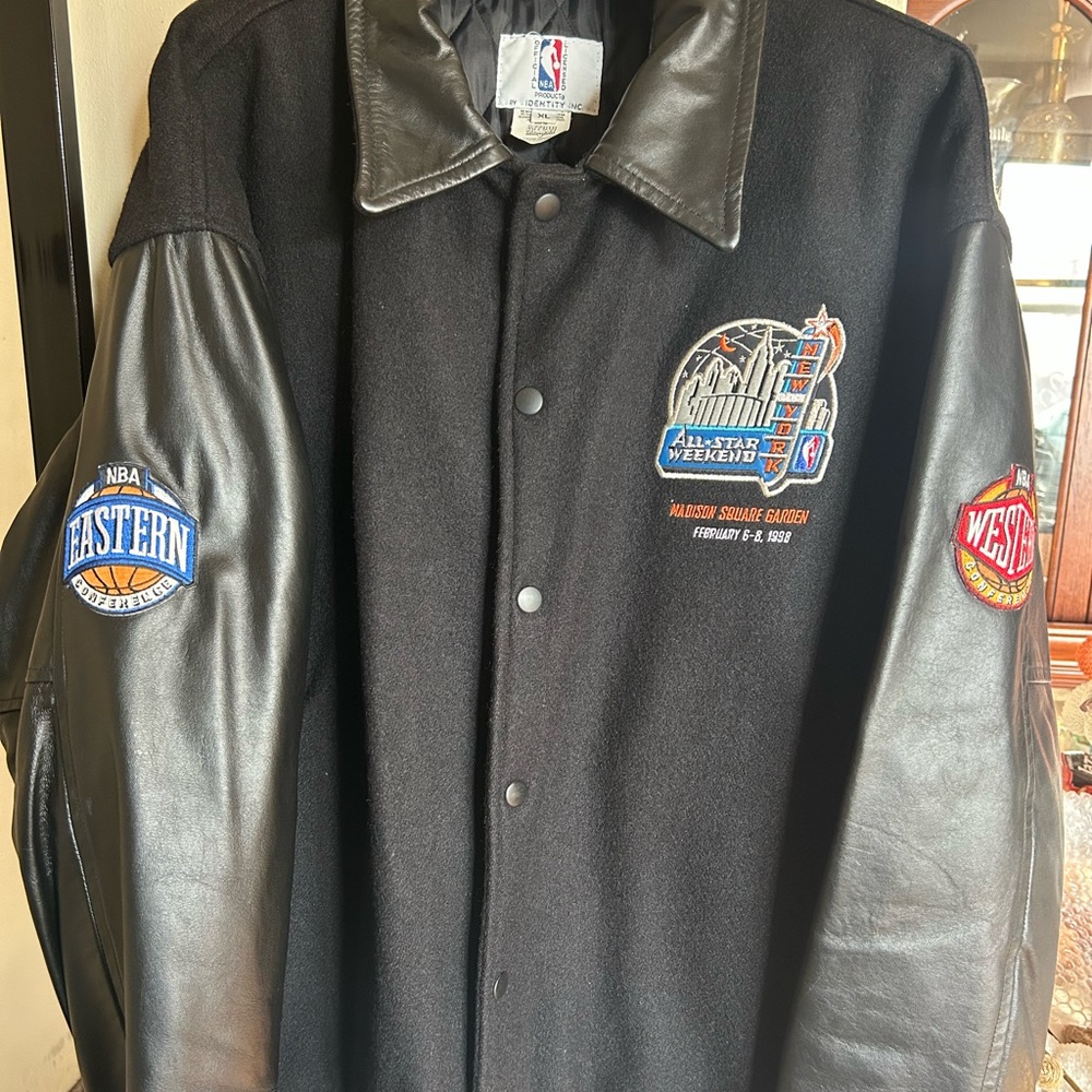1998 NBA All Star Game MSG Varsity Letterman Style Bomber Jacket